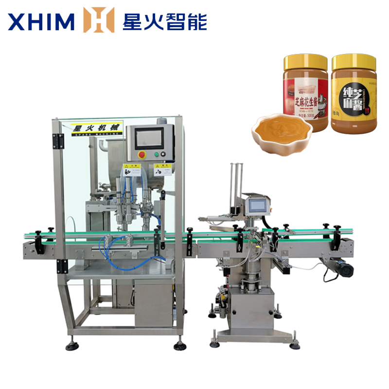雙頭醬料灌裝旋蓋一體機(jī)-灌裝旋蓋機(jī)生