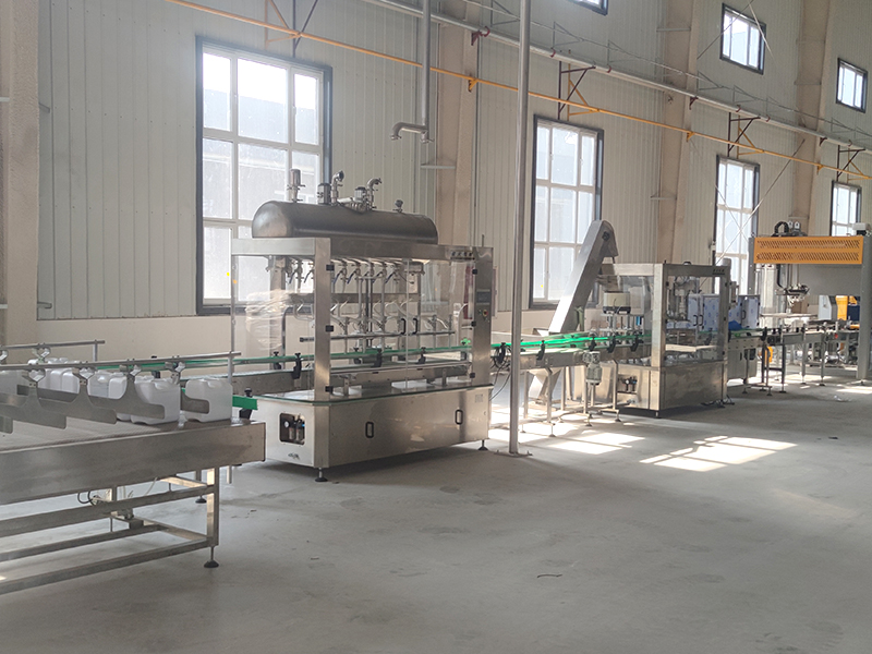 生物菌劑自動灌裝生產線-液體灌裝機設備深圳客戶實地參觀實例